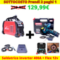 KIT COMBO 2 IN 1 SALDATRICE INVERTER 4OOA + FLEX SMERIGLIATRICE 12V
