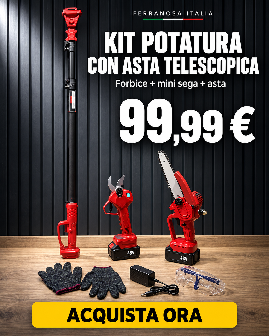 Set potature con Asta allungabile
