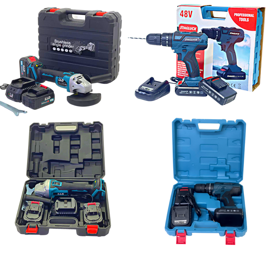 KIT 2 IN 1 SMERIGLIATRICE + TRAPANO AVVITATORE