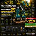 Kit ferranosa Potatura  con asta 3 in 1