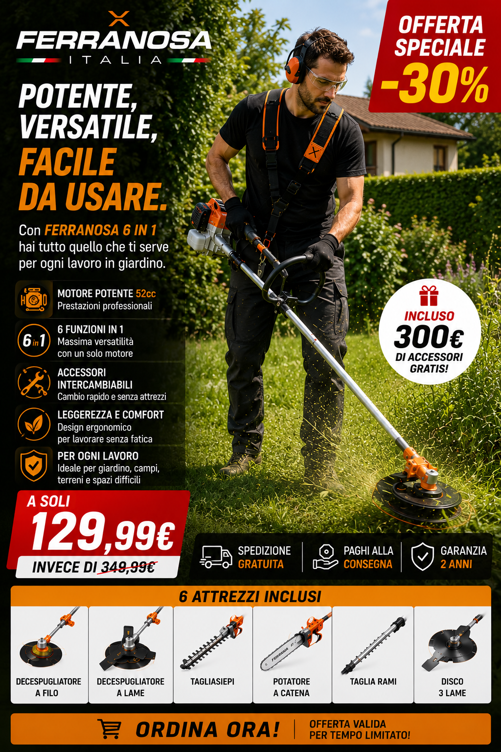 Ferranosa 6 in 1  decespugliatore