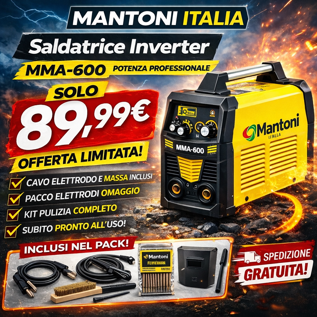 Saldatrice Mantoni 600 A inverter