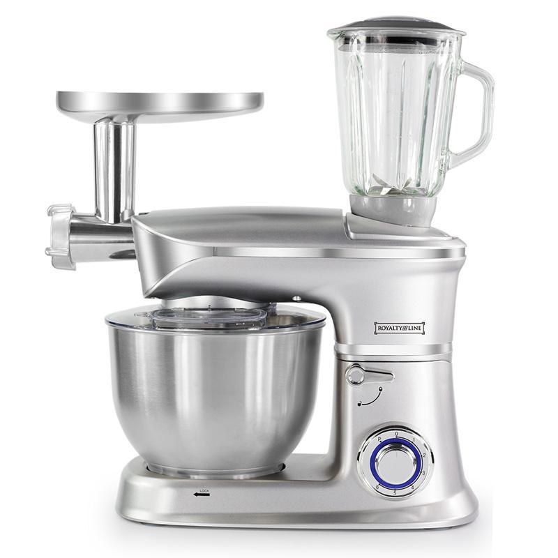 Royaltyline - PLANETARIA Robot da cucina tritatutto, 3 in 1 impastatrice, frullatore, 6,5 litri, 1900 W