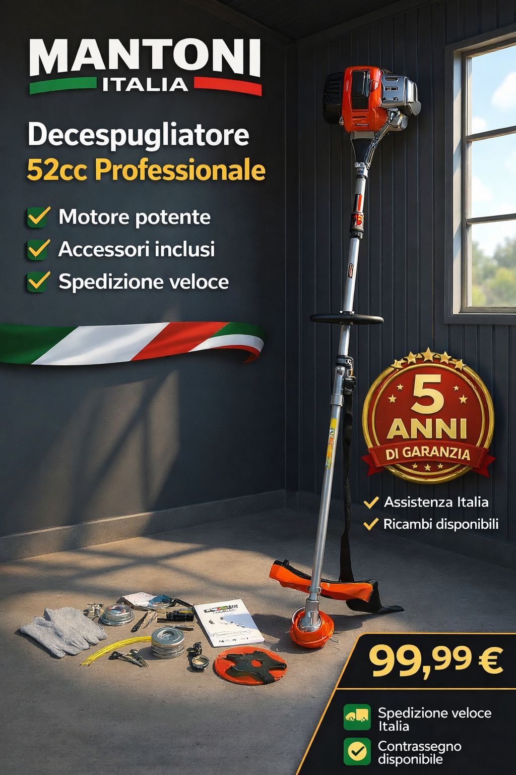 Decespugliatore benzina 52cc